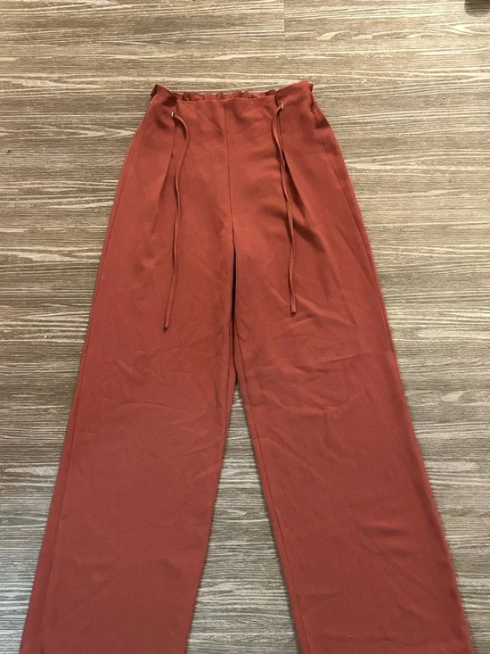 Dynamite Wide Leg Drawstring Pants in Rust - Picture 1 of 7